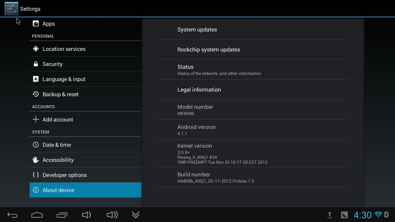 MK808B Custom Rom Finless 1.5 Rooted/hide status bar/reboot app/xbox360 controller support