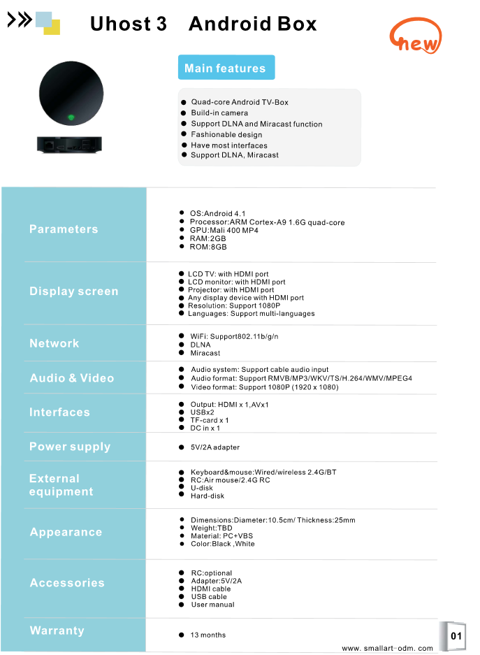 Uhost3 (U3) Quad Core TV BOX News