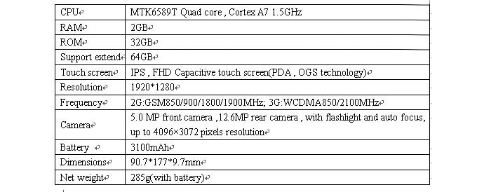 Ulefone U650 Uses 6.5&#8221;FHD OGS Screen and MTK6589T Quad Core CPU