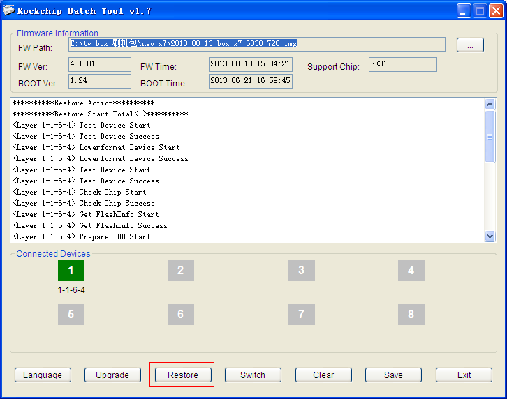 How to update stock firmware on Neo X7 TV BOX?