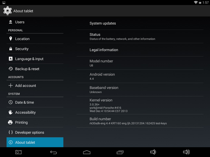 PiPo U8 First Android 4.4 KitKat OS Upgrade Beta Firmware is Coming