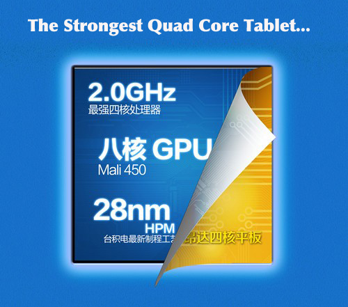 2.0GHz Quad Core CPU + Mali450 MP8 Octa Core GPU, Newest Amlogic M802 Quad Core Onda V975m Released!