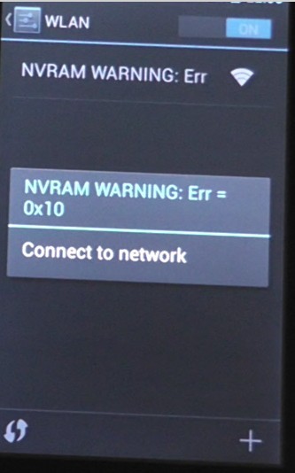 How to fix WiFi NVRAM WARNING: ERR 0x10 PROBLEM