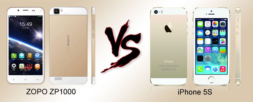 ZOPO ZP1000 vs iPhone 5S