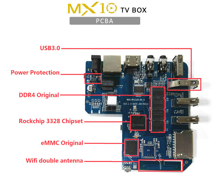 MX10 TV Box with Android 7.1.2, and 4GB RAM DDR4 powered by Rockchip RK3328 now for $49.99