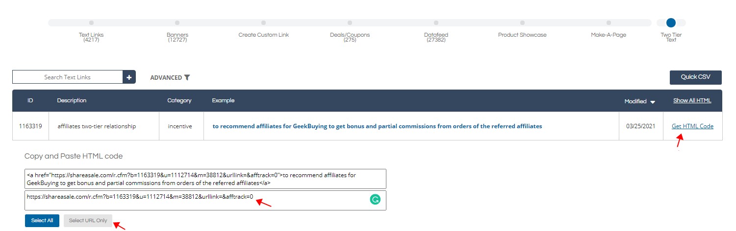 Affiliate Two-Tier Commission incentive for Geekbuying ShareASale Affiliate program