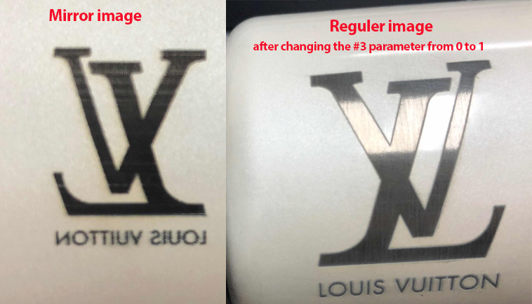 Laser engrave a mirror image, Why?