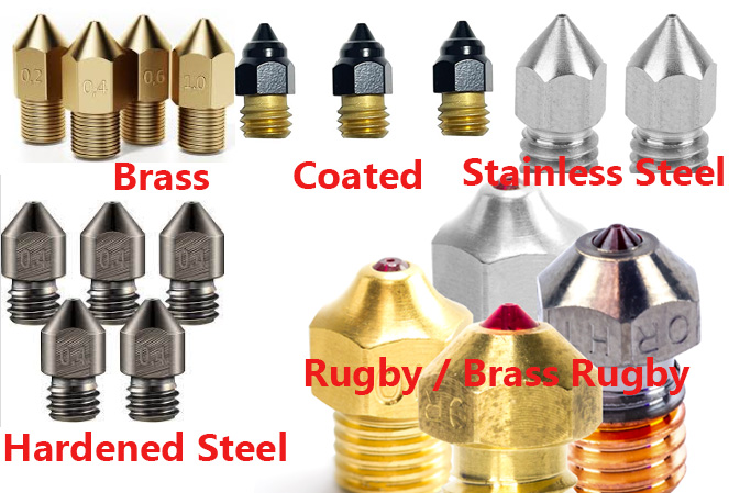 MK8 Brass Tip Nozzles, Small Resistance Nozzle Cleaning Kit