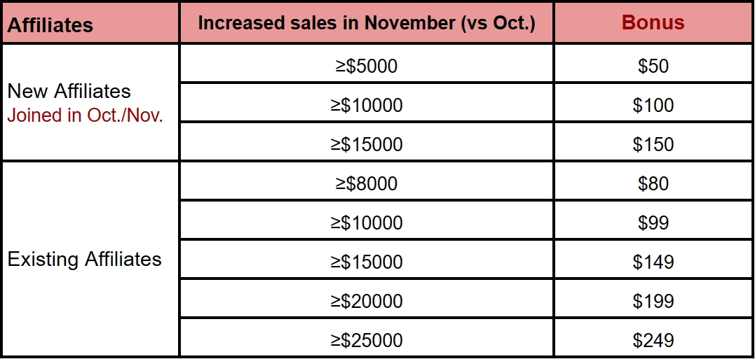 Earn More Bonus! The 11.11 &#038; Black Week Promotion being online!!