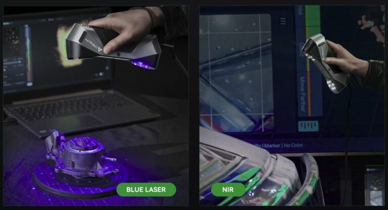 Creality CR-Scan Raptor 3D Scanner, Blue Light Mode, NIR (Infrared Light) Mode