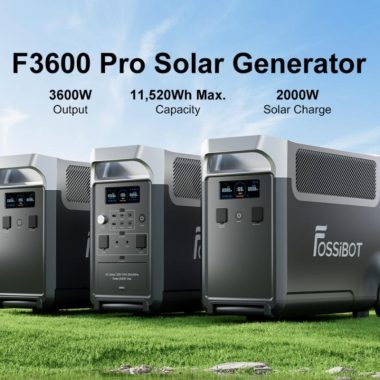 FOSSiBOT F3600 Pro Solar Generator, Max. Outlet at 3600W, 11520Wh