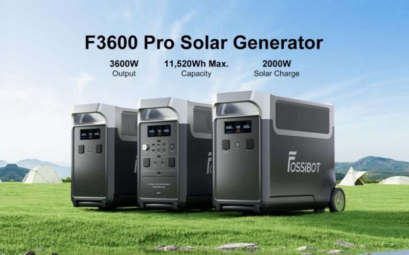 FOSSiBOT F3600 Pro Solar Generator, Max. Outlet at 3600W, 11520Wh