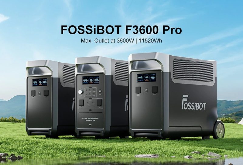 FOSSiBOT F3600 Pro Portable Power Station, Max. Outlet at 3600W, 11520Wh