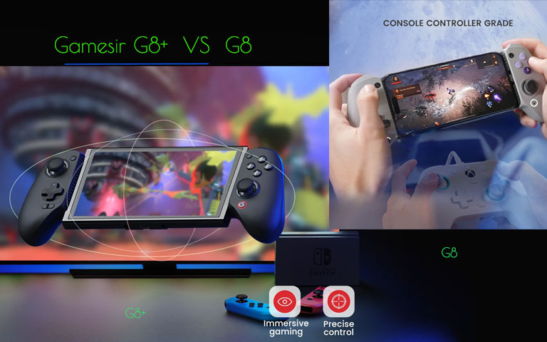 How does the Gamesir G8 Plus compare with the G8 Game Controller ?