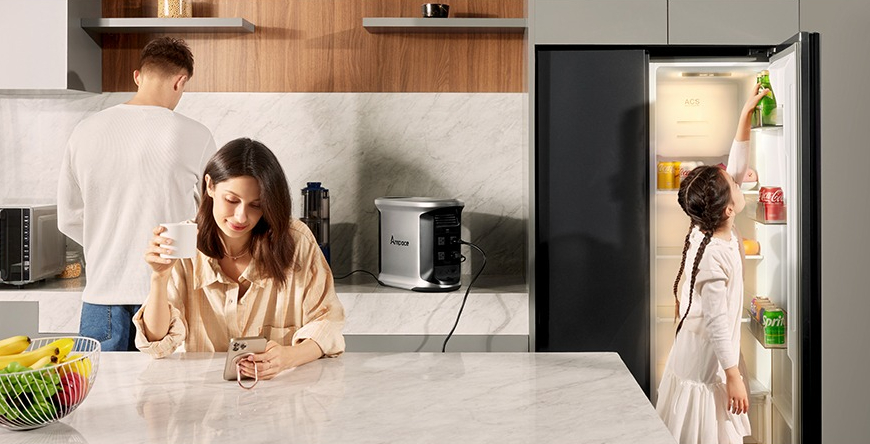 Ampace Andes 1500 powering a fridge and other home appliances during a blackout