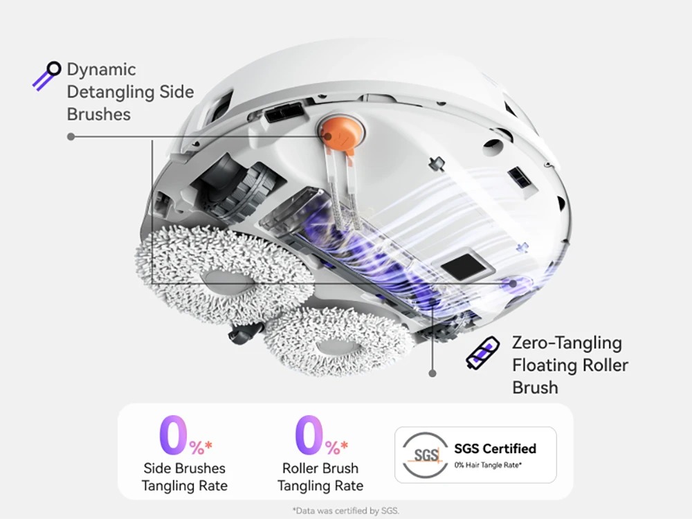 NARWAL Freo Z10’s zero-tangle roller brush