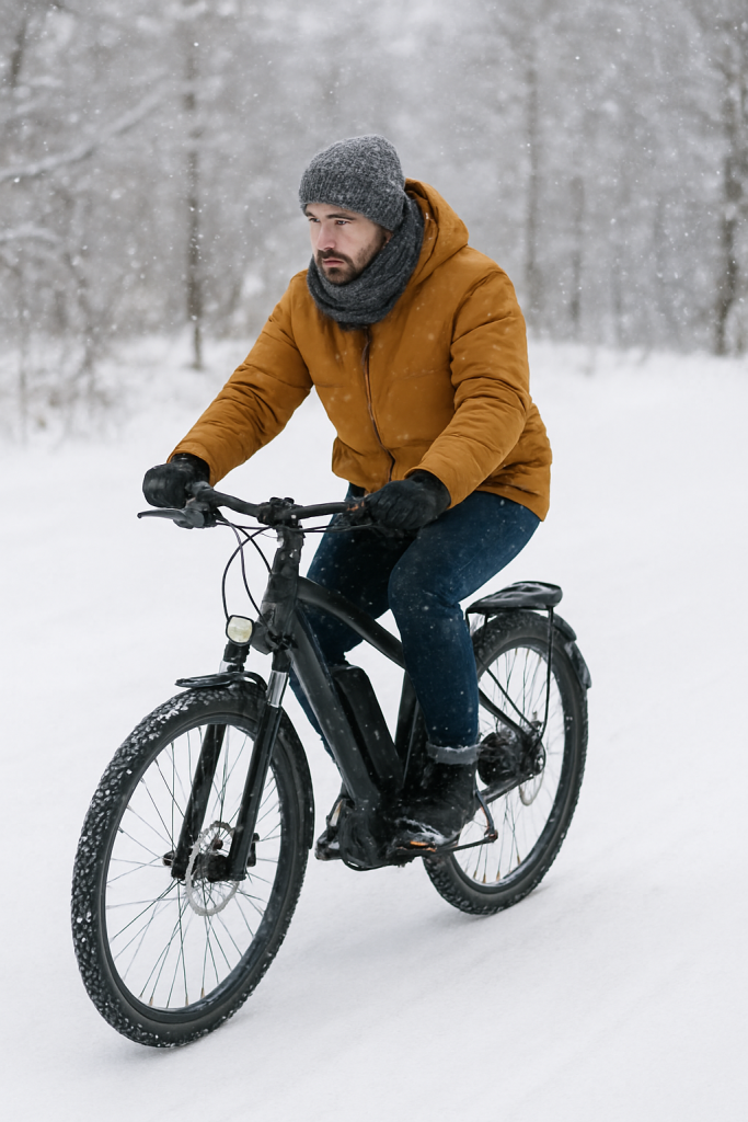 スノーサイクリングガイド: タイヤの空気圧, ケイデンスとブレーキテクニック