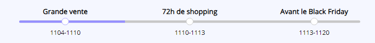 Calendrier des soldes du 11.11