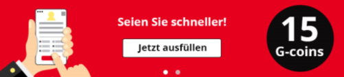 Profil ausfüllen und 15 G-coins erhalten