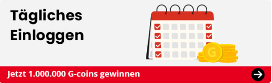 Täglich einchecken und 1.000.000 G-coins teilen