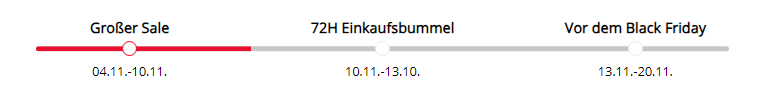 Zeitplan für 11.11 Sale