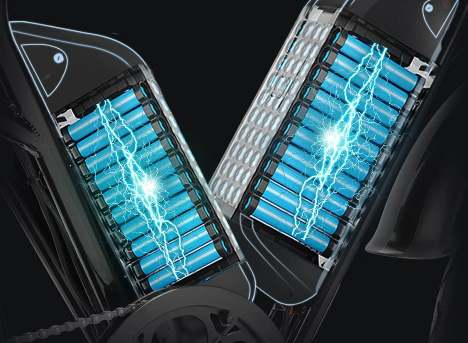 Diagram showing how cold temperatures increase internal resistance in a lithium-ion e-bike battery
