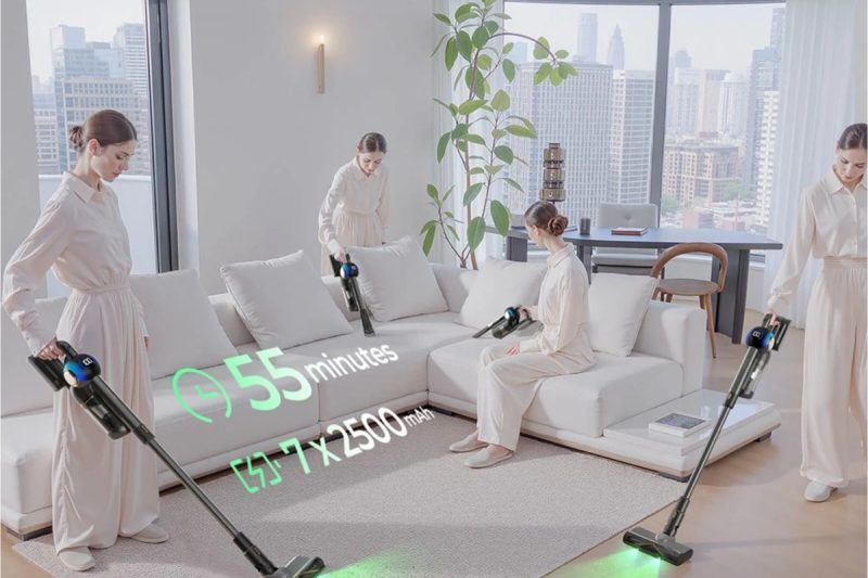 JIGOO V700 cordless vacuum cleaner station